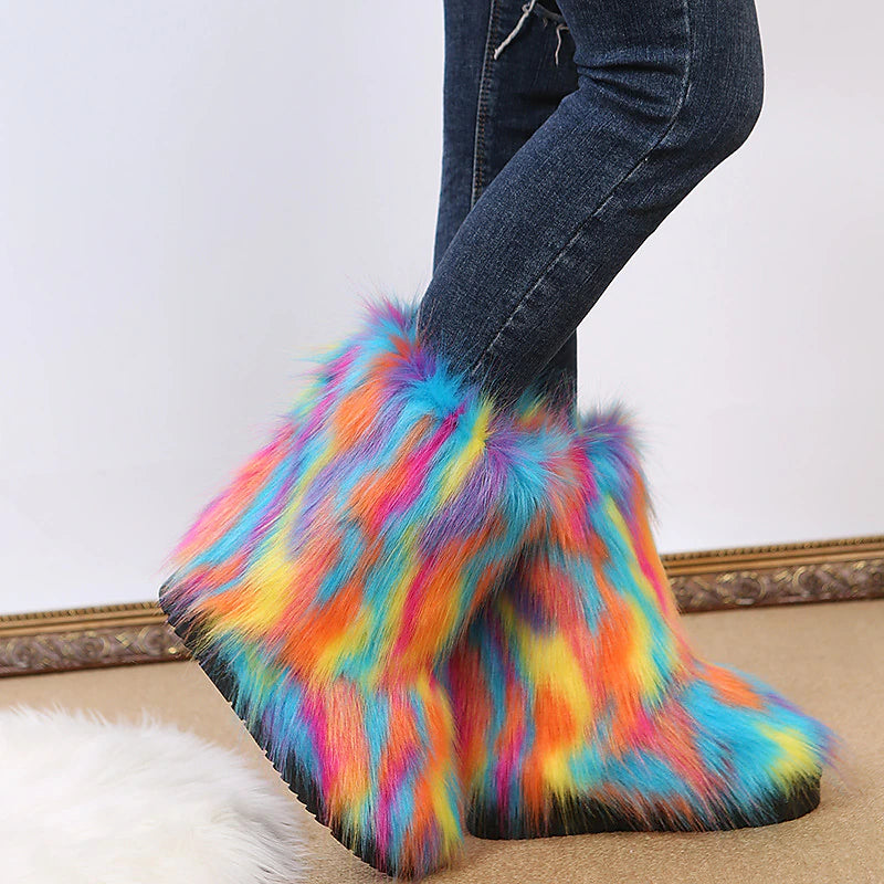 Warm and Furry Faux Snow Boots - Body By J'ne