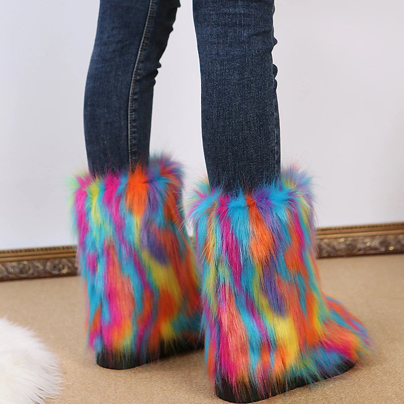Warm and Furry Faux Snow Boots - Body By J'ne