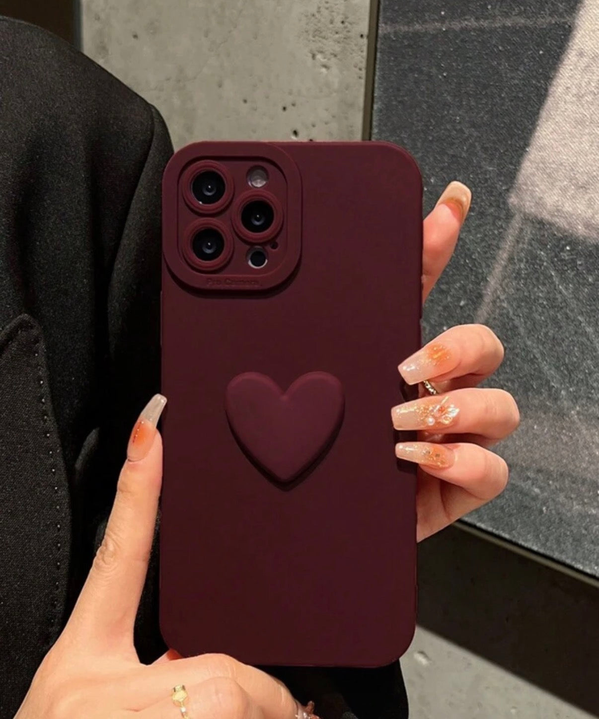 Crimson Apple 3D Heart Phone Case - Body By J'ne