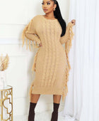 Fringe Sweater Dress