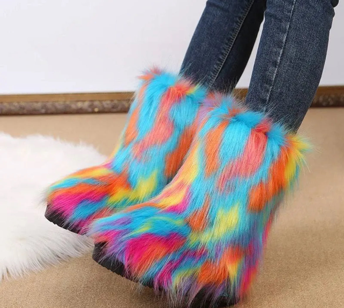 Warm and Furry Faux Snow Boots - Body By J'ne