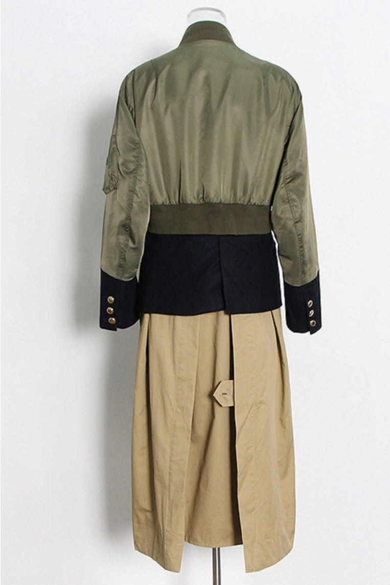 Patchwork Collar Coat - Body By J'ne