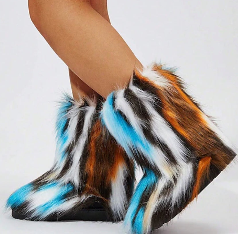 Warm and Furry Faux Snow Boots - Body By J'ne