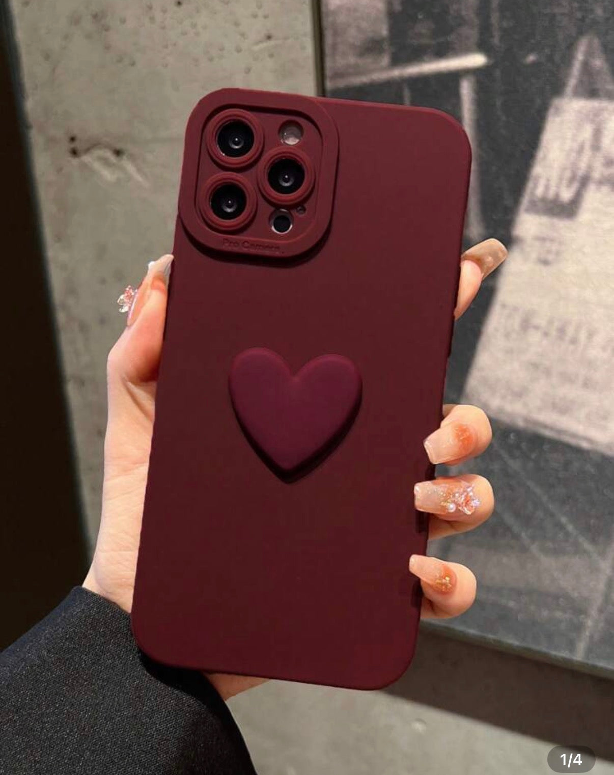 Crimson Apple 3D Heart Phone Case - Body By J'ne