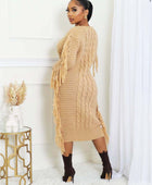 Fringe Sweater Dress