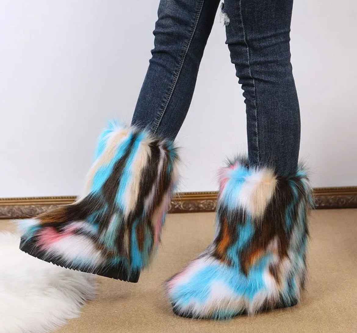 Warm and Furry Faux Snow Boots - Body By J'ne