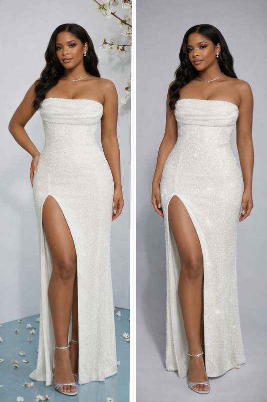 High Slit Tube Maxi Dress