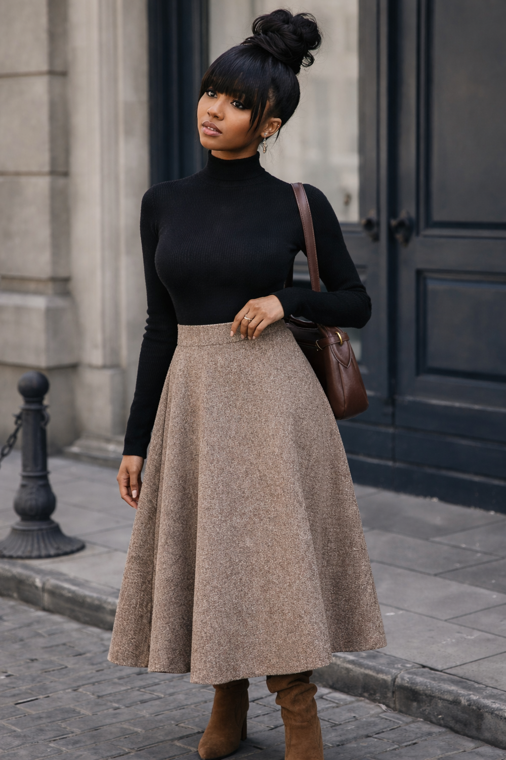 A-Line Midi Skirt