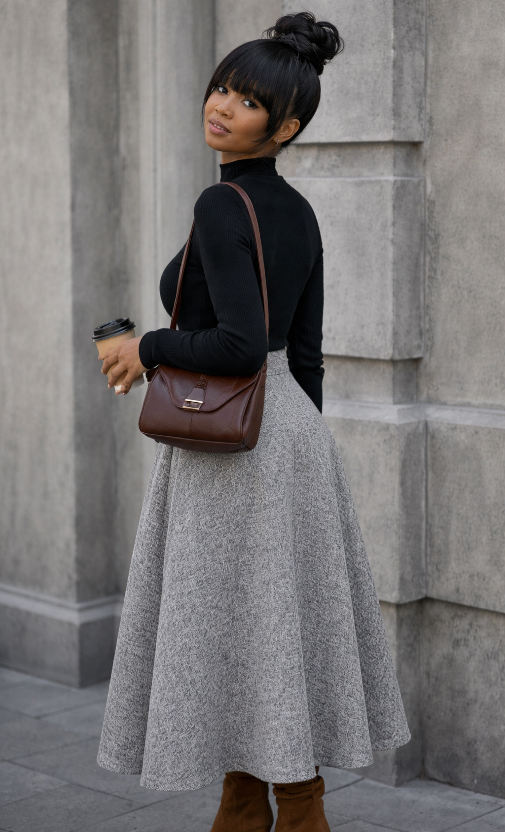 A-Line Midi Skirt