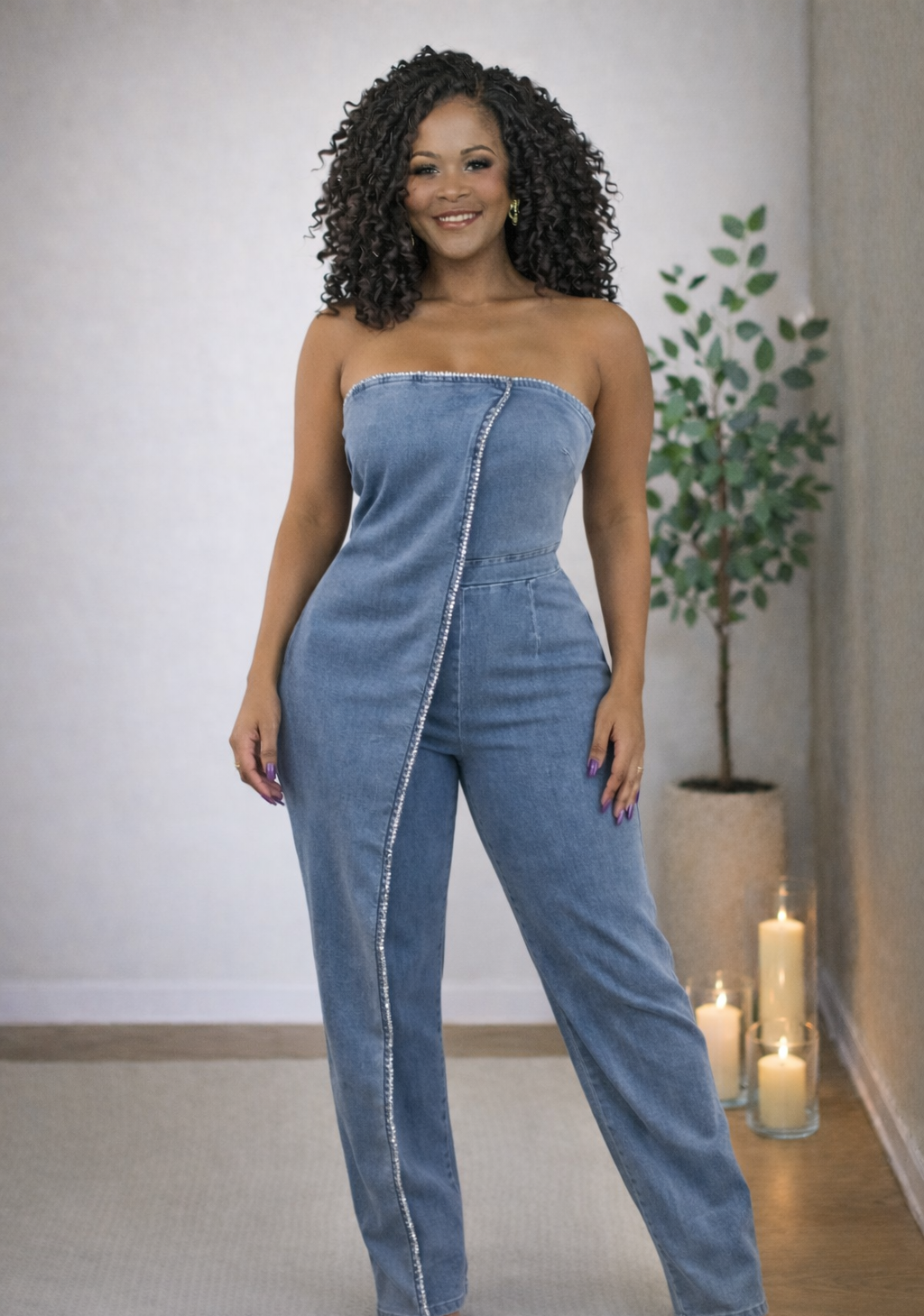 No Apologies Denim Jumpsuit - Body By J'ne
