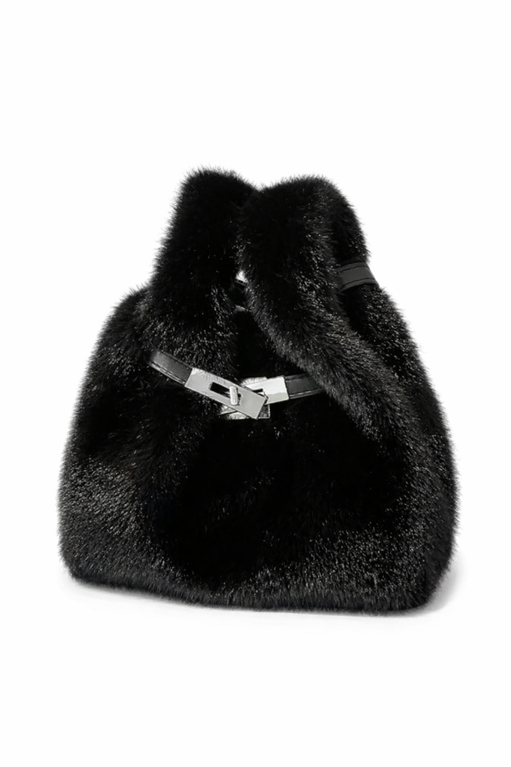 Faux Fur Bucket Crossbody Bag - Body By J'ne