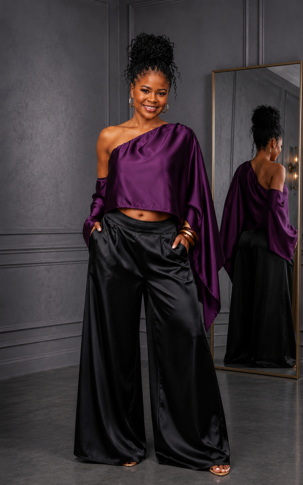 Royal Plum Cascade Top