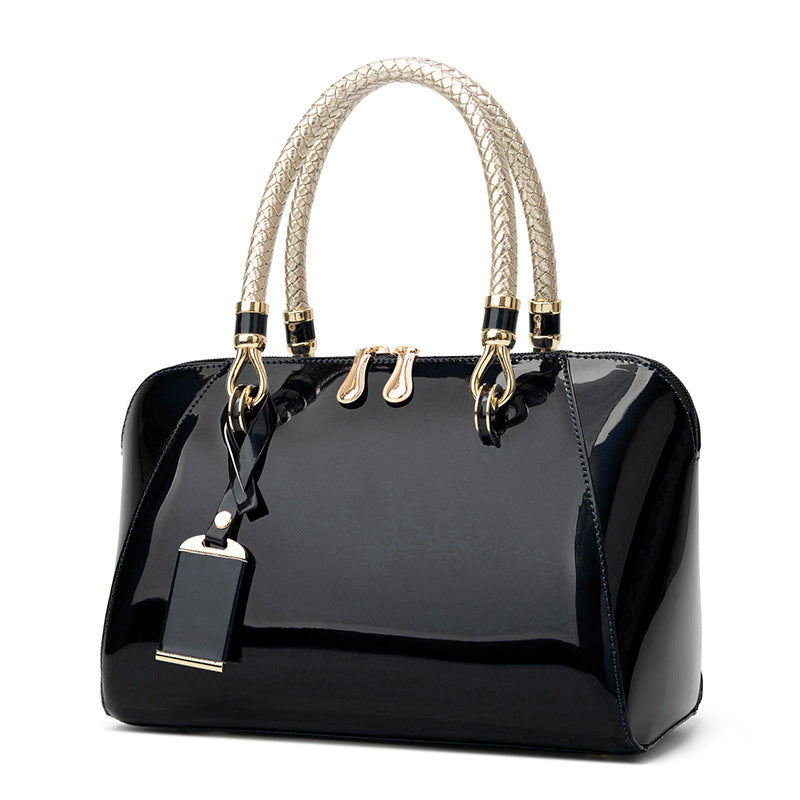 Shiny One-shoulder Diagonal Handbag - Body By J'ne