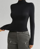 Devine Mock Neck Long Sleeve T-Shirt