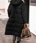 Plus Size Zip Up Sherpa Hooded Coat