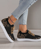 Lace-Up Leopard Flat Sneakers - Body By J'ne