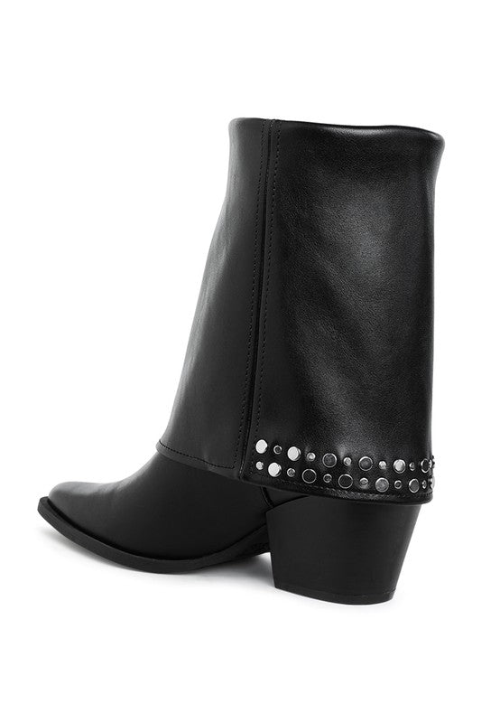 Mariachi Stud Embellished Foldover Boots - Body By J'ne