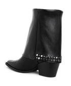 Mariachi Stud Embellished Foldover Boots