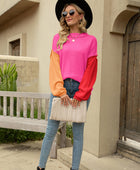 Color Block Dropped Shoulder Sweater - Body By J'ne