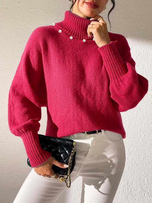 Turtleneck Long Sleeve Sweater - Body By J'ne