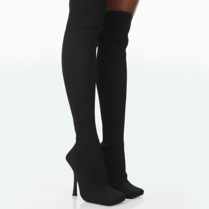 Barbs Thigh High Boots - Body By J'ne