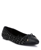 Junpey Plaid Tweed Ballet Flats