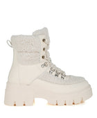 Wellerman Faux Fur Detail Chunky Hiker Boots