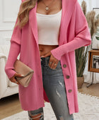 Devine Button Up Long Sleeve Hooded Cardigan