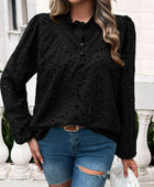 Devine Frill Round Neck Long Sleeve Shirt