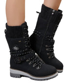 On the slopes Square Heel Side Zipper Boots - Body By J'ne