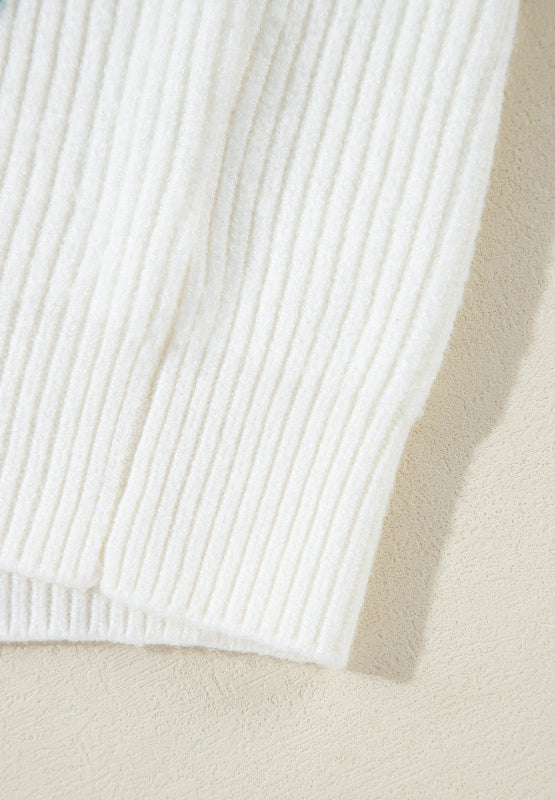 Heart Sequin Round Neck Long Sleeve Sweater - Body By J'ne