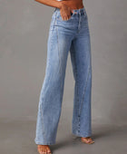 High Waist Straight Jeans with Pockets - Body By J'ne