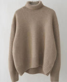 Turtleneck Dropped Shoulder Long Sleeve Sweater