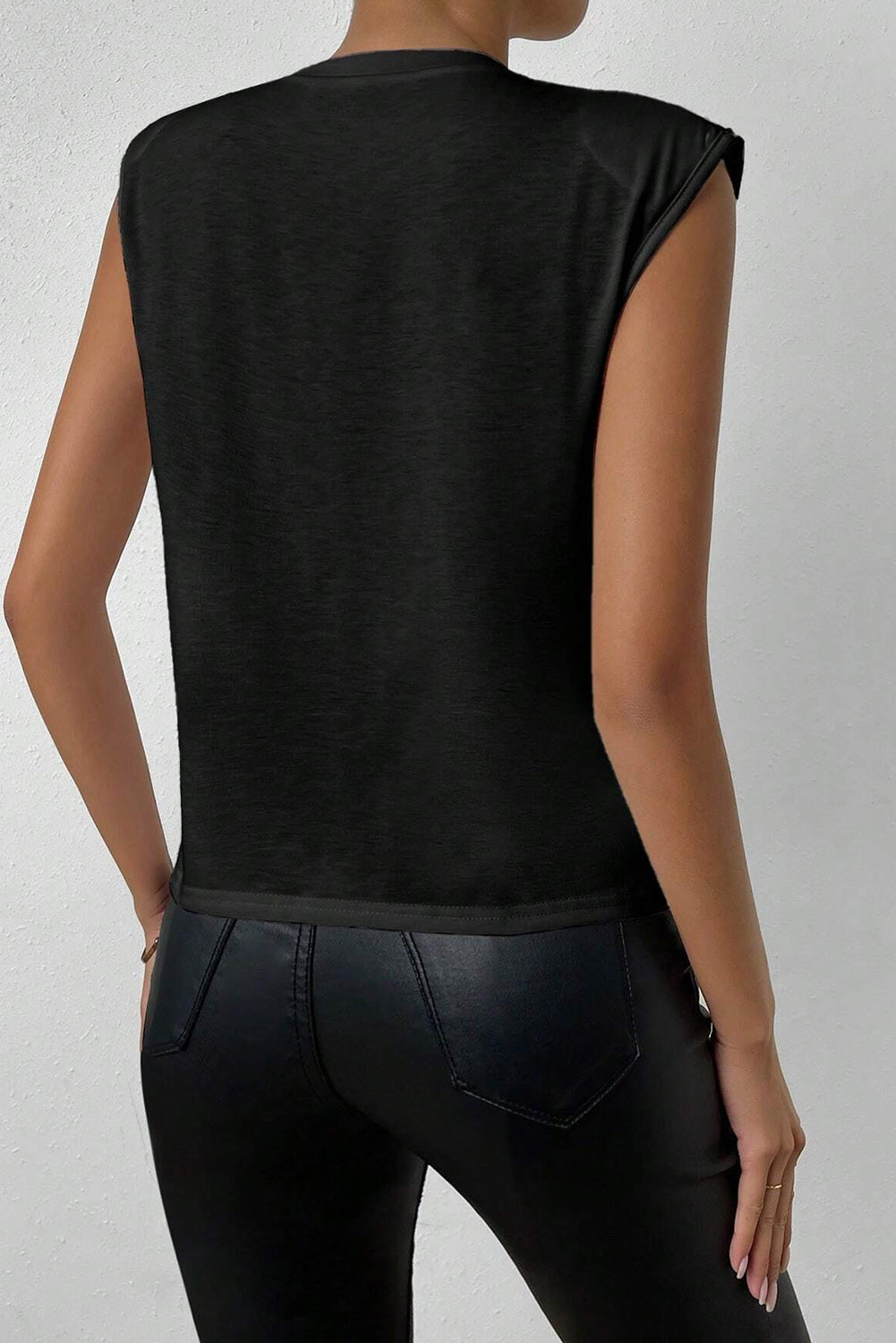 Pearl Detail Round Neck Tank - Body By J'ne