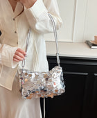 Sequin Knotted Straps Shoulder Bag