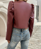 Devine Open Front Puff Sleeve Jacket