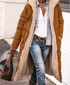 Plus Size Zip Up Sherpa Hooded Coat