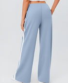 Side Striped Wide Leg Pants