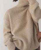 Turtleneck Dropped Shoulder Long Sleeve Sweater