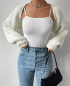 Honey Open Front Long Sleeve Cropped Cardigan