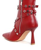 Jaunts Eyelets & Studs Harness Ankle Boots