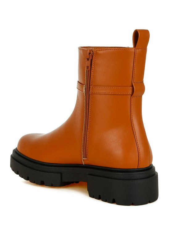 Corsac Buckle Belt Ankle Boots - Body By J'ne