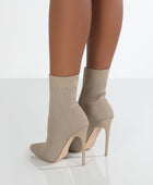 Mesh Point Toe Stiletto Boots