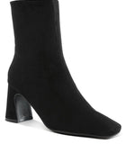 Dimri Square Toe Microfiber Ankle Boots