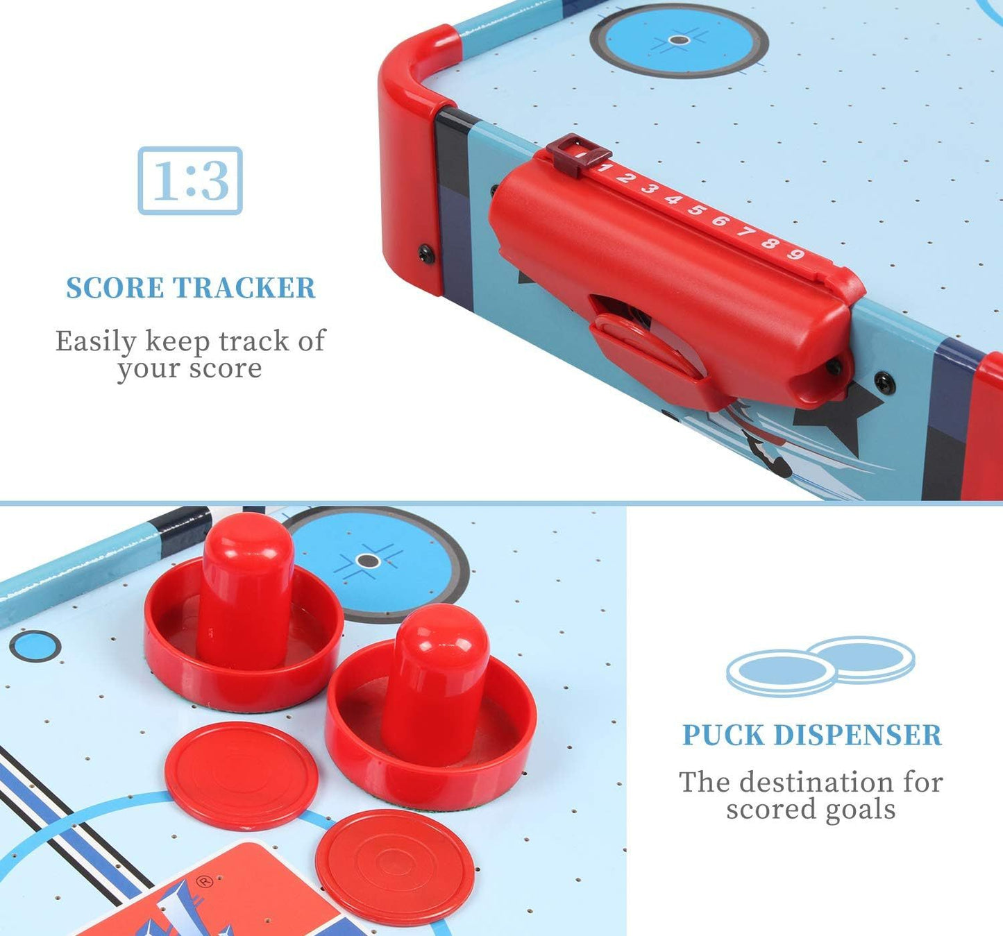 24inch Battery-Operated Tabletop Mini Air Hockey Table For Kids - Body By J'ne