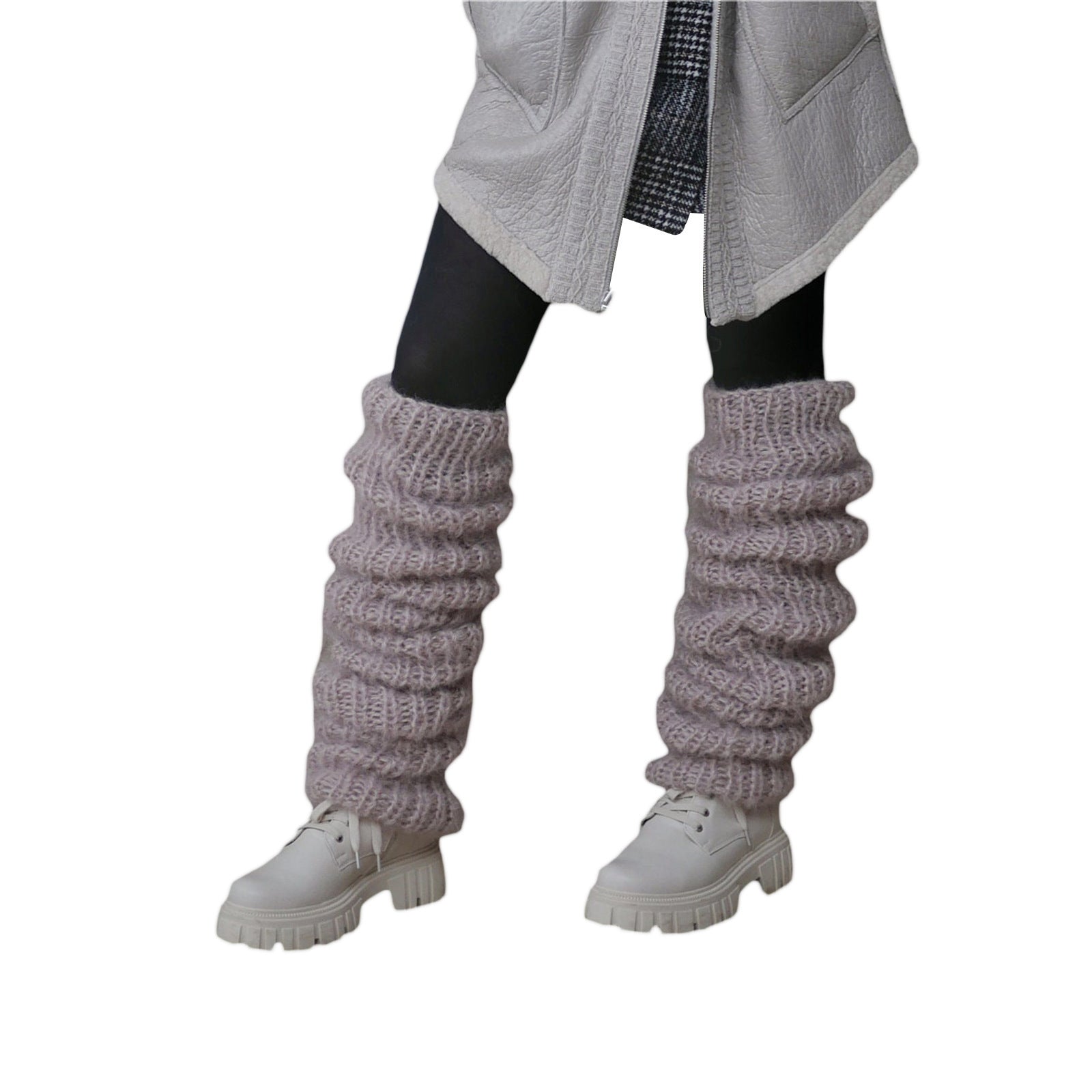 Mohair Long Tube Knitted Bunching Socks