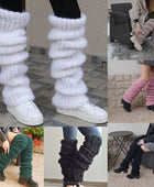 Mohair Long Tube Knitted Bunching Socks