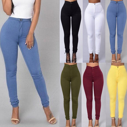 High Waist Stretchy Skinny Pants - Body By J'ne