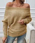 Devine Pearl Detail Long Sleeve Sweater