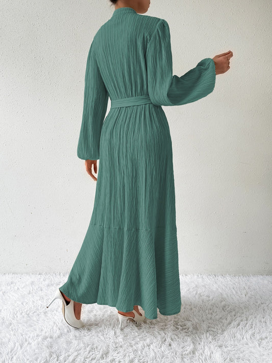 Tie Waist Long Sleeve Dress - Body By J'ne